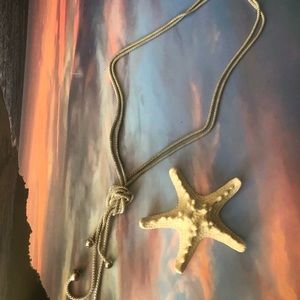 Sterling tied rope silver drop tassel boutique necklace